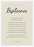 Resilience Word of Intention Framed print A3 (29.7 x 42 cm) White frame Linen paper