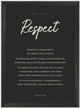 Respect Word of Intention Framed print A3 (29.7 x 42 cm) Black frame Carbon paper