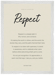 Respect Word of Intention Framed print A3 (29.7 x 42 cm) White frame Linen paper