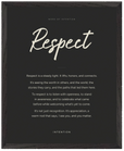 Respect Word of Intention Framed print 40x50 cm / 16x20″ Black frame Carbon paper