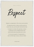 Respect Word of Intention Framed print A1 (59.4 x 84.1 cm) White frame Linen paper