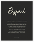 Respect Word of Intention Framed print 40x50 cm / 16x20″ White frame Carbon paper