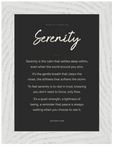 Serenity Word of Intention Framed print 13x18 cm / 5x7″ White frame Carbon paper