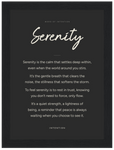 Serenity Word of Intention Framed print 13x18 cm / 5x7″ Black frame Carbon paper
