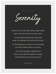 Serenity Word of Intention Framed print 13x18 cm / 5x7″ White frame Carbon paper