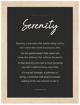 Serenity Word of Intention Framed print 13x18 cm / 5x7″ Wood frame Carbon paper