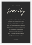Serenity Word of Intention Framed print A3 (29.7 x 42 cm) White frame Carbon paper
