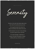 Serenity Word of Intention Framed print A1 (59.4 x 84.1 cm) Black frame Carbon paper
