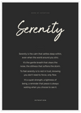 Serenity Word of Intention Framed print A1 (59.4 x 84.1 cm) White frame Carbon paper