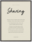 Sharing Word of Intention Framed print 60x80 cm / 24x32″ Black frame Linen paper