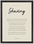 Sharing Word of Intention Framed print 30x40 cm / 12x16″ Black frame Linen paper