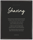 Sharing Word of Intention Framed print 40x50 cm / 16x20″ Black frame Carbon paper