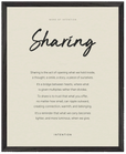Sharing Word of Intention Framed print 40x50 cm / 16x20″ Black frame Linen paper