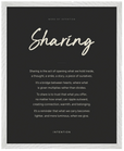 Sharing Word of Intention Framed print 40x50 cm / 16x20″ White frame Carbon paper