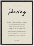 Sharing Word of Intention Framed print A2 (42 x 59.4 cm) Black frame Linen paper