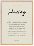 Sharing Word of Intention Framed print A2 (42 x 59.4 cm) Wood frame Linen paper
