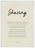 Sharing Word of Intention Framed print 50x70 cm / 20x28″ White frame Linen paper