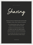 Sharing Word of Intention Framed print A1 (59.4 x 84.1 cm) White frame Carbon paper