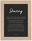 Sharing Word of Intention Framed print A1 (59.4 x 84.1 cm) Wood frame Carbon paper