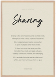 Sharing Word of Intention Framed print A1 (59.4 x 84.1 cm) Wood frame Linen paper