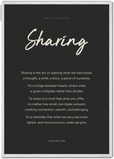 Sharing Word of Intention Framed print 70x100 cm / 28x40″ White frame Carbon paper