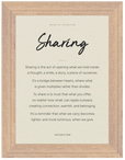 Sharing Word of Intention Framed print 70x100 cm / 28x40″ Wood frame Linen paper