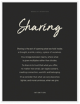 Sharing Word of Intention Framed print 60x80 cm / 24x32″ White frame Carbon paper