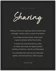 Sharing Word of Intention Framed print 60x80 cm / 24x32″ Black frame Carbon paper