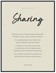 Sharing Word of Intention Framed print 60x80 cm / 24x32″ Black frame Linen paper