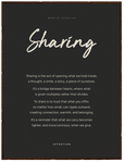 Sharing Word of Intention Framed print 60x80 cm / 24x32″ Dark wood frame Carbon paper