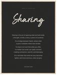 Sharing Word of Intention Framed print 60x80 cm / 24x32″ Wood frame Carbon paper