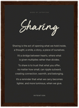 Sharing Word of Intention Framed print 13x18 cm / 5x7″ Dark wood frame Carbon paper