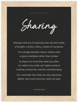 Sharing Word of Intention Framed print 13x18 cm / 5x7″ Wood frame Carbon paper
