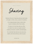 Sharing Word of Intention Framed print 13x18 cm / 5x7″ Wood frame Linen paper