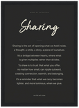 Sharing Word of Intention Framed print 21x29.7 cm / 8x12" Black frame Carbon paper