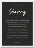 Sharing Word of Intention Framed print 21x29.7 cm / 8x12" White frame Carbon paper