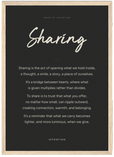 Sharing Word of Intention Framed print 21x29.7 cm / 8x12" Wood frame Carbon paper
