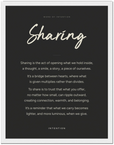 Sharing Word of Intention Framed print 30x40 cm / 12x16″ White frame Carbon paper