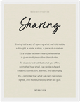 Sharing Word of Intention Framed print 30x40 cm / 12x16″ White frame Linen paper