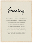 Sharing Word of Intention Framed print 30x40 cm / 12x16″ Wood frame Linen paper