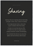 Sharing Word of Intention Framed print A3 (29.7 x 42 cm) Black frame Carbon paper