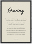 Sharing Word of Intention Framed print A3 (29.7 x 42 cm) Black frame Linen paper