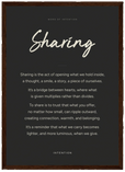 Sharing Word of Intention Framed print A3 (29.7 x 42 cm) Dark wood frame Carbon paper