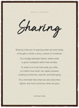 Sharing Word of Intention Framed print A3 (29.7 x 42 cm) Dark wood frame Linen paper