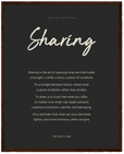 Sharing Word of Intention Framed print 40x50 cm / 16x20″ Dark wood frame Carbon paper