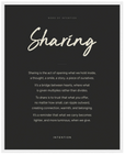 Sharing Word of Intention Framed print 40x50 cm / 16x20″ White frame Carbon paper