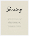 Sharing Word of Intention Framed print 40x50 cm / 16x20″ White frame Linen paper