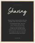 Sharing Word of Intention Framed print 40x50 cm / 16x20″ Wood frame Carbon paper