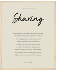 Sharing Word of Intention Framed print 40x50 cm / 16x20″ Wood frame Linen paper