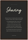 Sharing Word of Intention Framed print A2 (42 x 59.4 cm) Dark wood frame Carbon paper